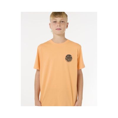4. T-Shirt dziecięcy RIP CURL Wetsuit Icon Tee - Kids pomarańczowy