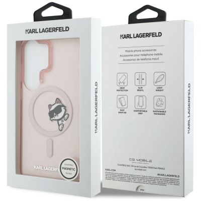 8. Etui Karl Lagerfeld IML Peekaboo Choupette MagSafe na Samsung Galaxy S26 Ultra - różowe