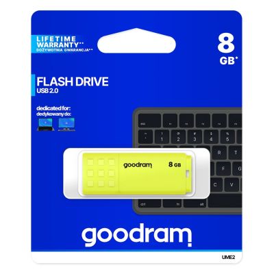 5. Pendrive GoodRam UME2 UME2-0080Y0R11 (8GB; USB 2.0; kolor żółty)