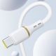 4. Kabel Dudao L25T USB-A - USB-C silikonowy 5A 1m - biały