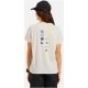 Koszulka z krótkim rękawem damska ODLO T-shirt crew neck s/s COTTON BLEND ODLO FLAGS beżowa