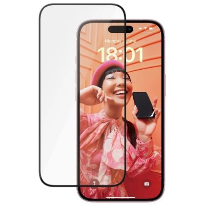 2. Szkło ceramiczne PanzerGlass Ceramic Protection na iPhone 15 z pozycjonerem