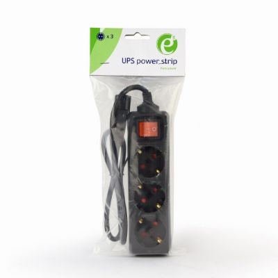 3. ENERGENIE LISTWA ZASILAJĄCA DO UPS C14, 3X SCHUKO, 16A, CABLE 0.6M