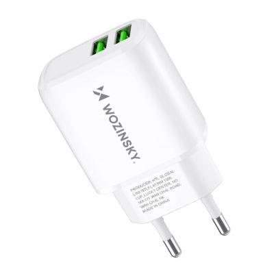 3. Ładowarka sieciowa Wozinsky CUWCW 2,4A 2 x USB-A - biała