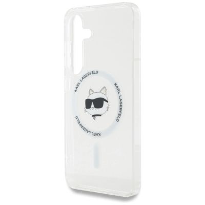 6. Etui Karl Lagerfeld Button Choupette Head Printed Logo MagSafe Samsung Galaxy S25 Plus biały