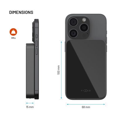 4. FIXED FIXZENMC-10-BK bank mocy Litowo-polimerowy (LiPo) 10000 mAh Bezprzewodowe ładowanie Czarny