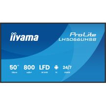 iiyama LH5066UHSB-B1AG signage display Płaski panel Digital Signage 127 cm (50") LCD Wi-Fi 800 cd/m2 4K Ultra HD Czarny Procesor wbudowany Android 24/7