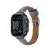 4. Skórzany pasek AMAZINGTHING Class Band do Apple Watch 45 / 46 / 49 mm - szary