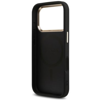 7. Etui Guess 4G Triangle Logo MagSafe na iPhone 17 Pro / 18 Pro - czarno-złote