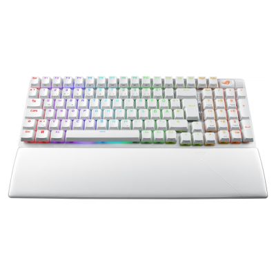 3. ASUS ROG Strix Scope II 96 Wireless klawiatura Gaming USB + RF Wireless + Bluetooth QWERTZ Niemiecki Biały