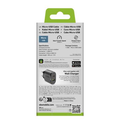 4. Kabel SBS LTHL200 USB-A - Micro-USB 1m - czarny