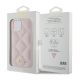 8. Etui Guess Quilted Metal Logo na iPhone 15 - różowe
