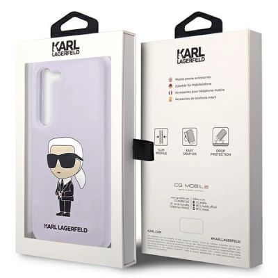 8. Etui Karl Lagerfeld Silicone Ikonik na Samsung Galaxy S23+ - purpurowe