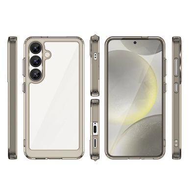 2. Etui Outer Space Case na Samsung Galaxy S25 Edge pokrowiec z elastyczną ramką - półprzezroczyste, czarne