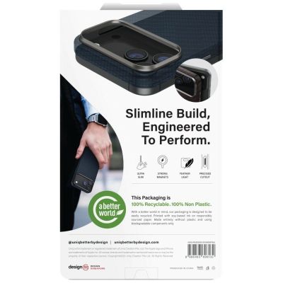7. Etui UNIQ Keva EDGE Magclick Charging na iPhone Air - niebieskie