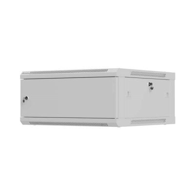 16. LANBERG SZAFA INSTALACYJNA RACK WISZĄCA 19" 4U 600X600 SZARA DRZWI METALOWE (FLAT PACK)
