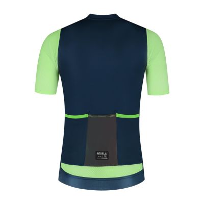 3. Rogelli koszulka FAST niebiesko-limonkowa 3XL