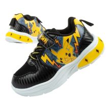 Leomil buty sportowe dziecięce sneakersy Pokemon lekkie na rzep LED czarne żółte