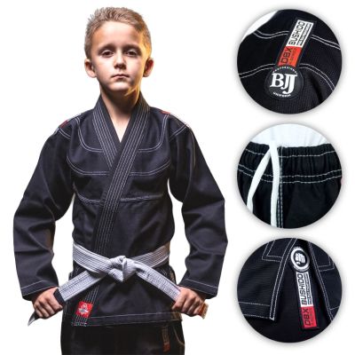 17. Kimono / GI do BJJ dla dzieci Czarne + pas GRATIS - X-SERIES M0