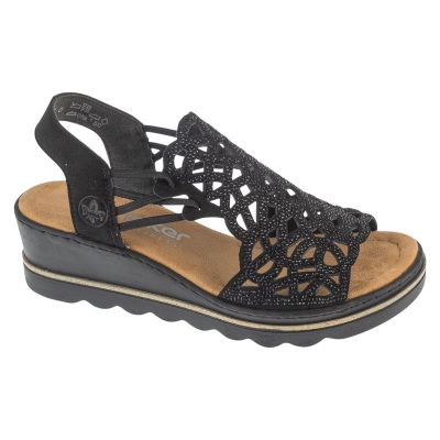 Rieker Sandals 67465-00 Czarne 36