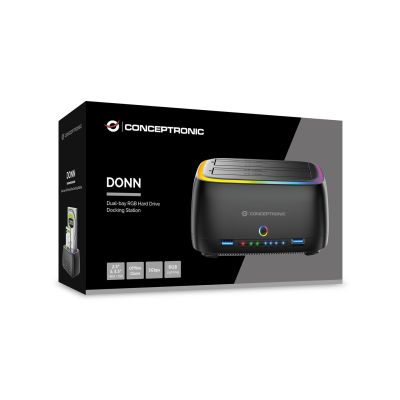 4. Conceptronic DONN36B stacja dokująca do dysków twardych USB 3.2 Gen 1 (3.1 Gen 1) Type-C Czarny