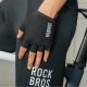 6. Rękawiczki rowerowe Rockbros TLS004 ROAD TO SKY krótkie amortyzujące L - czarne