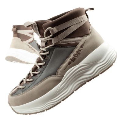 Lee Cooper buty sportowe sneakersy damskie modne wygodne za kostkę beżowe