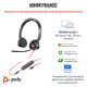 187. Słuchawki Poly Blackwire 3325 Stereo MS Teams Certified USB-C Headset +3.5mm Plug +USB-C/A Adapter 8X222AA