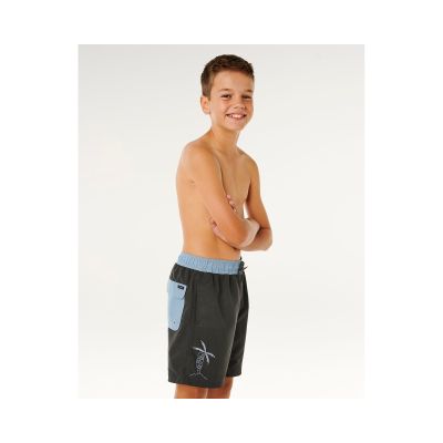 5. Boardshorty chłopięce RIP CURL Eternal Shred Block Volley-Boy czarne