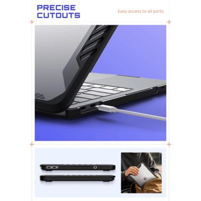 5. Etui Supcase Unicorn Beetle Pro na MacBook Neo 13" 2026 - przezroczysto-czarne