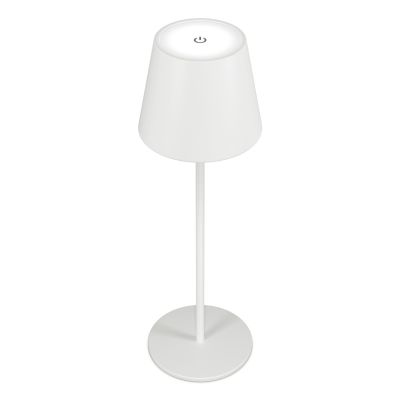 RealPower LED-Tischlampe dimmbar kalt/warm mit Akku,weiss