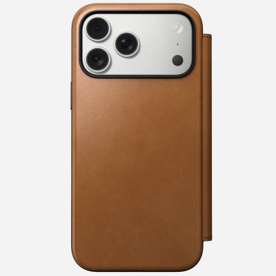 8. Nomad Modern Leather Folio pokrowiec na telefon komórkowy 17,5 cm (6.9") Opalony/Jasnobrązowy