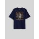5. T-shirt loose z nadrukiem chłopięcy 4F 4FJRAW26TTSHM4528-31S