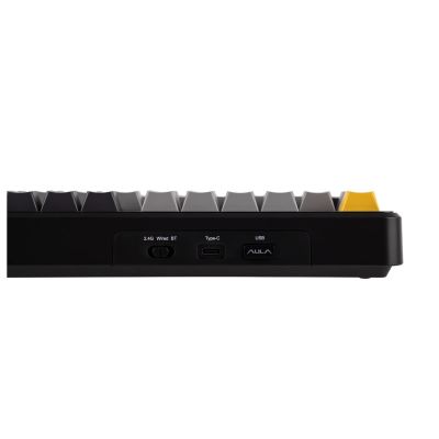 8. Klawiatura gasket F108 Gray+Orange+Deep Gray Volcano switch RGB AULA