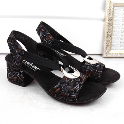 6. Komfortowe sandały Rieker W RKR679 czarne