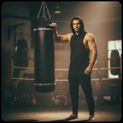 2. Worek bokserski PREMIUM - SBRX Black - Pusty - 130cm | DBX Bushido