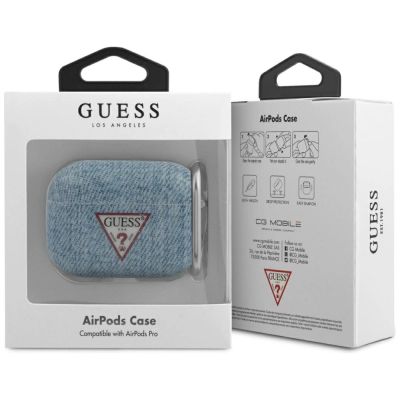 2. Etui Guess Jeans Collection na AirPods Pro - niebieskie