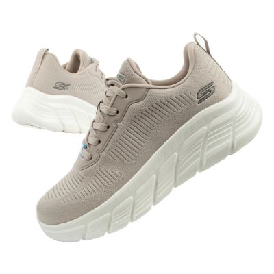 Skechers buty sportowe sneakersy damskie Bobs B Flex modne beżowe