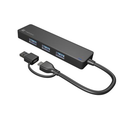 6. NATEC HUB USB-C 3.0 MAYFLY 4-PORTY + ADAPTER USB-A NHU-2023