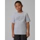 T-shirt regular z nadrukiem chłopięcy 4F 4FJRSS26TTSHM3599-10S