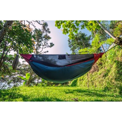2. Ticket To The Moon PRO HAMMOCK Hamak wiszący 1 os. Nylon Bordowy