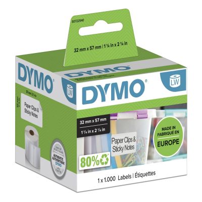 Zestaw etykiet DYMO 32x57mm biały 1000szt. S0722540