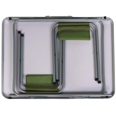 8. STOLIK TURYSTYCZNY SKŁADANY KEMPINGOWY 80X60X70CM I 2 KRZESŁA ZIELONY