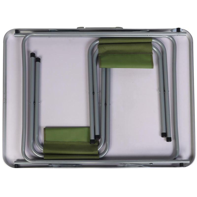 8. STOLIK TURYSTYCZNY SKŁADANY KEMPINGOWY 80X60X70CM I 2 KRZESŁA ZIELONY