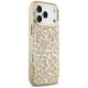 4. Etui Guess IML Leopard Glitter Triangle Logo MagSafe na iPhone 17 Pro Max / 18 Pro Max - brązowe