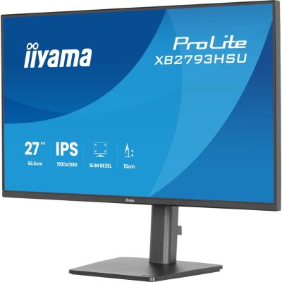 38. iiyama ProLite XB2793HSU-B1 monitor komputerowy 68,6 cm (27") 1920 x 1080 px Full HD LED Czarny