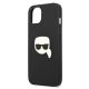 6. Etui Karl Lagerfeld Leather Ikonik Karl's Head Metal na iPhone 13 mini - czarne