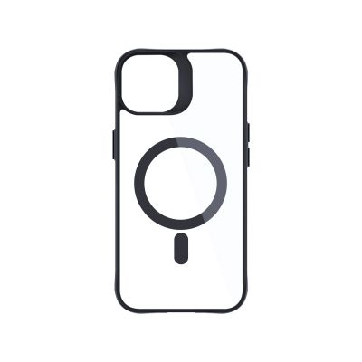 9. Etui 3mk Satin Armor MagCase z MagSafe na iPhone 13 / 14 - przezroczyste z czarną ramką