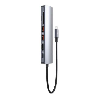 6. Manhattan 153966 stacja dokująca Przewodowa USB 3.2 Gen 2 (3.1 Gen 2) Type-C Srebrny