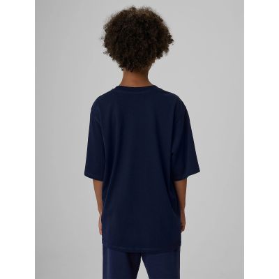 2. T-shirt loose z nadrukiem chłopięcy 4F 4FJRAW26TTSHM4528-31S